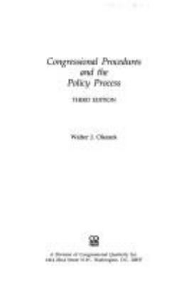 Congressional procedures and the policy process