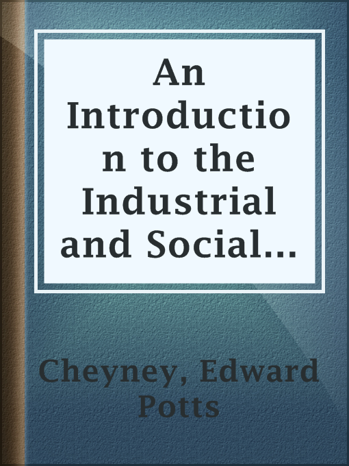 An Introduction to the Industrial and Social History of England