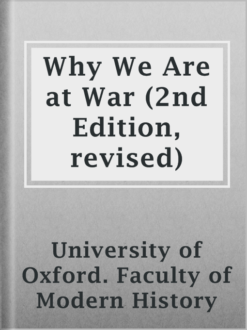 Why We Are at War (2nd Edition, revised)