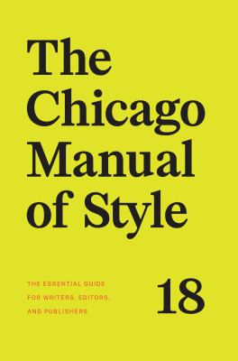 The Chicago manual of style