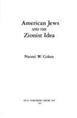 American Jews and the Zionist idea
