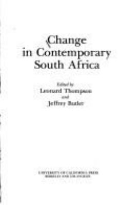Change in contemporary South Africa