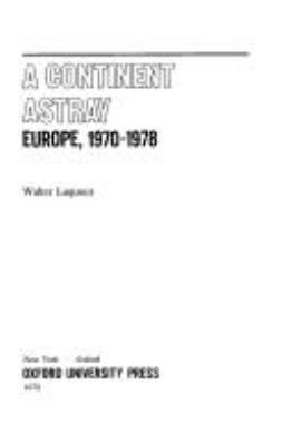 A continent astray : Europe, 1970-1978