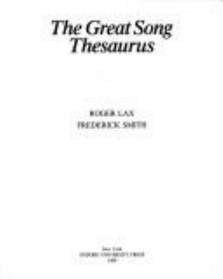 The great song thesaurus