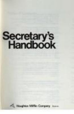 The Professional secretary's handbook.