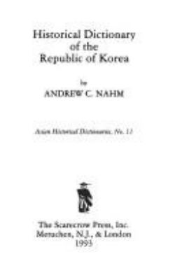 Historical dictionary of the Republic of Korea