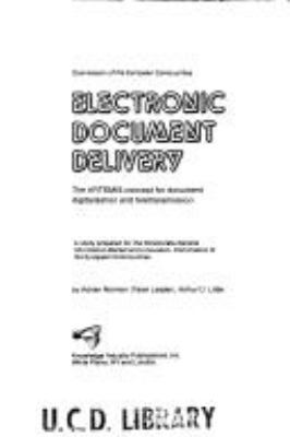 Electronic document delivery : the ARTEMIS concept for document digitalisation and teletransmission