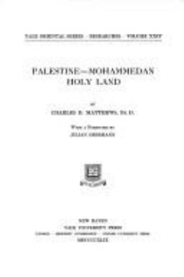 Palestine, Mohammedan Holy Land;