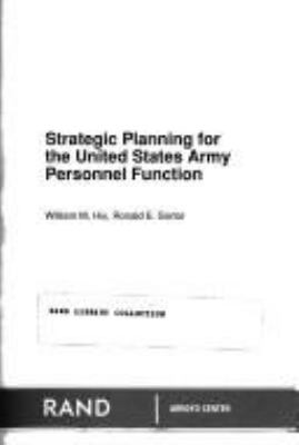 Strategic planning for the United States Army personnel function