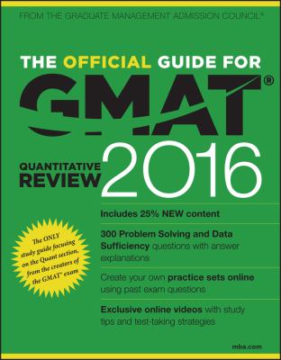 The official guide for GMAT quantitative review, 2016