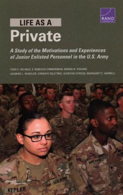 Life as a private : a study of the motivations and experiences of junior enlisted personnel in the U.S. Army