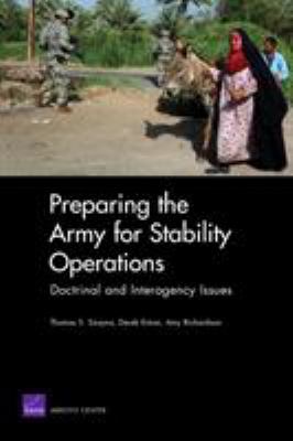 Preparing the Army for stability operations : doctrinal and interagency issues