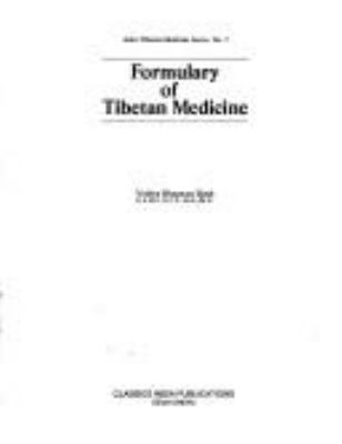 Formulary of Tibetan medicine