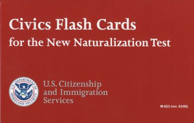 Civics flash cards for the new naturalization test