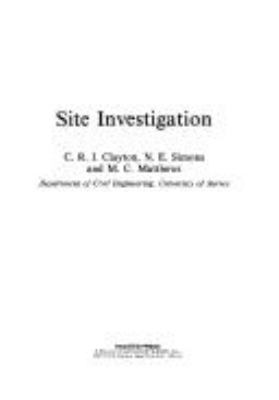 Site investigation