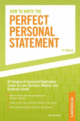 Peterson's how to write the perfect personal statement