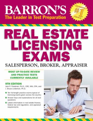 Barron's real estate licensing exams : salesperson, broker, appraiser