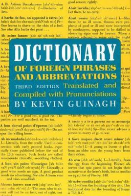 Dictionary of foreign phrases and abbreviations