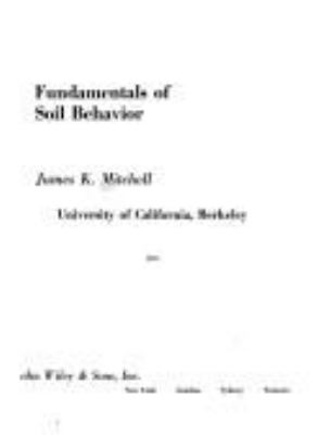 FUNDAMENTALS OF SOIL BEHAVIOR