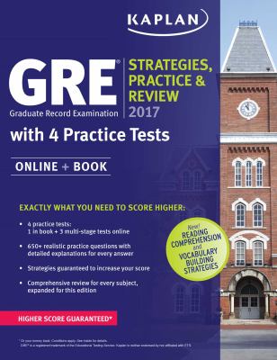 GRE 2017 : Graduate Record Examination : strategies, practice, and review.
