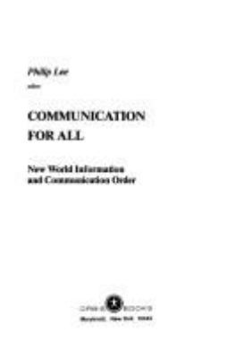 Communication for all : New World Information and Communication Order