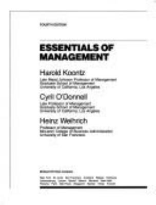 ESSENTIALS OF MANAGEMENT.