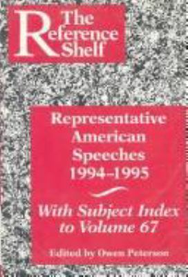 Representative American Speeches,  1994-1995