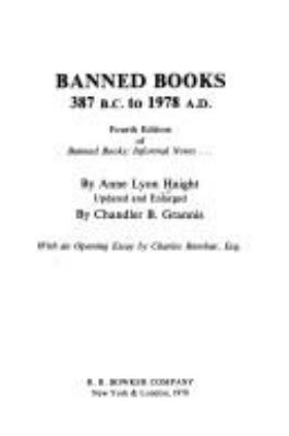 BANNED BOOKS, 387 B.C. TO 1978 A.D.